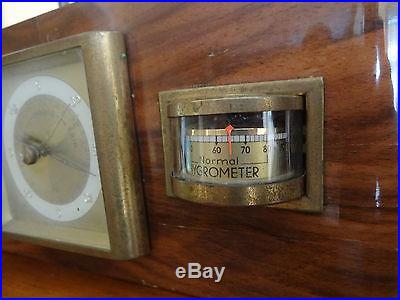 ANTIQUE MIDCENTURY GOTTHILF LUFFT WALL WEATHERSTATION BAROMETER MADE IN GERMANY