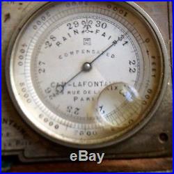 ANTIQUE POCKET COMBINATION BAROMETER COMPASS THERMOMETER by CAM-LAFONTAINE