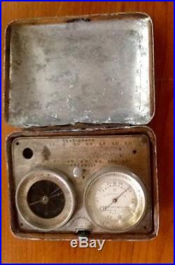 ANTIQUE POCKET COMBINATION BAROMETER COMPASS THERMOMETER by CAM-LAFONTAINE
