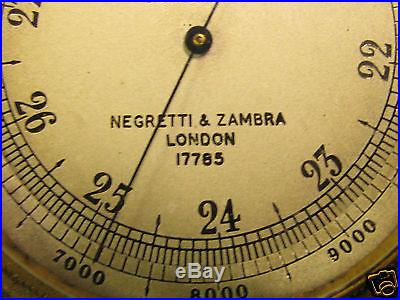 ANTIQUE RARE 1800s VICTORIAN ANEROID POCKET BAROMETER by NEGRETTI & ZAMBRA