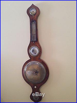 ANTIQUE ROSEWOOD WALL BAROMETER