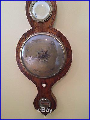 ANTIQUE ROSEWOOD WALL BAROMETER