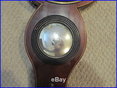 ANTIQUE SCOTTISH C. GIERLETTI GLASGOW BANJO BAROMETER THERMOMETER LEVEL