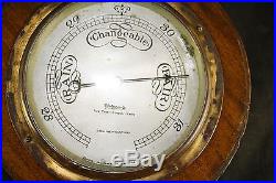ANTIQUE SHIPS WALL BAROMETER MEYROWITZ TYCOS ROCHESTER NY COMPENSATED WORKS