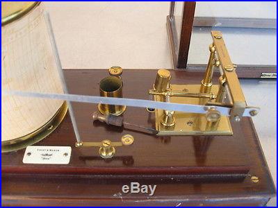 ANTIQUE TYCOS STORMOGRAPH SHORT & MASON IN WOOD & GLASS CASE VINTAGE
