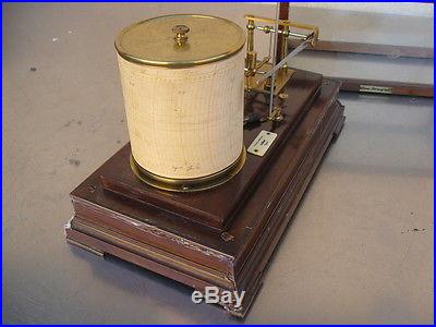 ANTIQUE TYCOS STORMOGRAPH SHORT & MASON IN WOOD & GLASS CASE VINTAGE