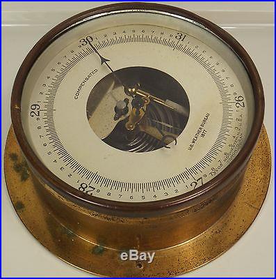 ANTIQUE TYCOS TAYLOR INSTRUMENTS BAROMETER U. S. WEATHER BUREAU