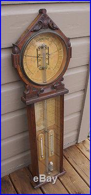 ANTIQUE Vintage Joseph Davis Co. Admiral Fitzroy Royal Polytechnic Barometer