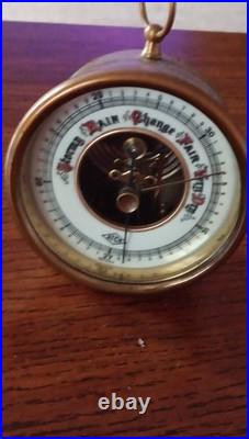 ATCO Antique Brass Barometer with Atmospheric Pressure Scale Pre-1930