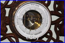 A Carved Black Forest Barometer / Thermometer (Antique)