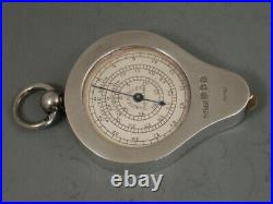 A fine quality George V cased silver map measuring instrument of inverted pear s