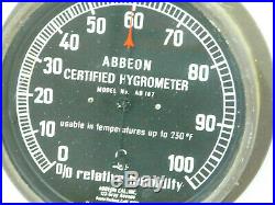 Abbeon Certified Hygrometer Gauge Relative Humidity Model AB 167 F6