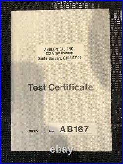 Abbeon Certified Hygrometer Model AB167B Made in West Germany box with Certificate