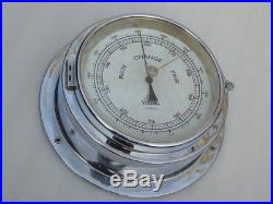 All Brass Iver C Weilbach Viking Compensated Ships Boat Marine Aneroid Barometer