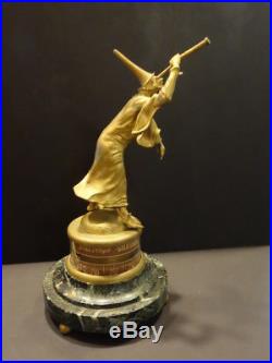 All Original Nostradamus Aneroide Barometer Bronze On Marble Base Signed A. Loir All Original Nostradamus Aneroide Barometer Bronze On Marble Base Signed A. Loir