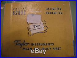 Altimeter Barometer by Taylor Instrument #6203C NIB, Circa 1963