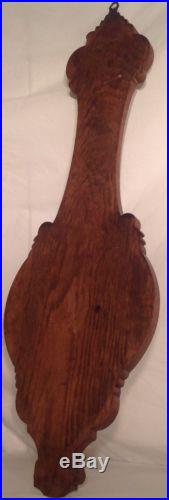 Aneroid Barometer 1837-66 Solid Oak Carved Case