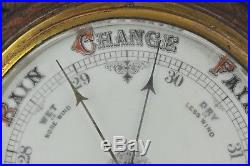 Aneroid Barometer, Decorative Barometer, Carved Oak Barometer, 1890, B1039
