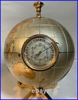 Angelus World Globe Desk Clock with Hydro, Barometer, and Celsius Thermometer