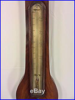 Ant J English Weather Station Wood Case Glass Intact New Castle on Tyne England