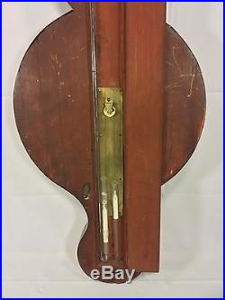 Ant J English Weather Station Wood Case Glass Intact New Castle on Tyne England