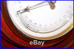 Antique 17 Hanging Thermometer Barometer in Highly Carved German Walnut Case