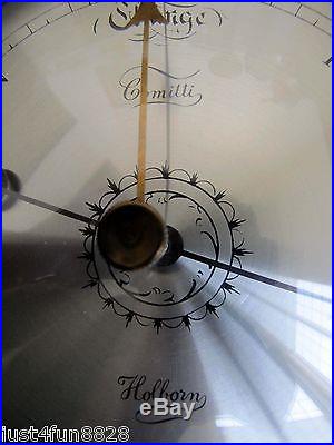 Antique 1800's Comitti Holborn Mahogany Inlaid Wheel Barometer / Theromete