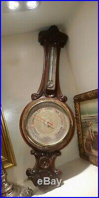 Antique 1800s Victorian Aneroid Barometer