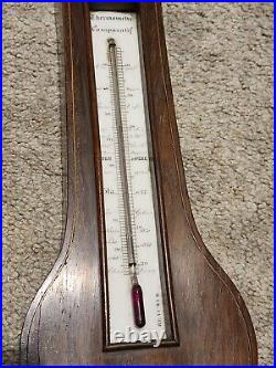 Antique 1820's Radiguet & Fils Paris French Victorian Wall Barometer Thermometer