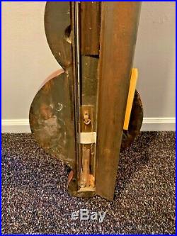 Antique 1860's A. Rivolta England George III Period Mahogany Wheel Barometer