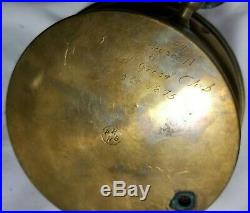 Antique 1875 HPBN Solid Brass Holosteric Barometer From France, Wild Goose Club