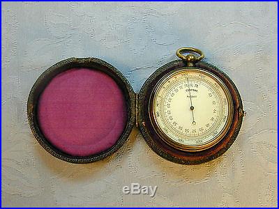 Antique 1880 French Pocket Barometer