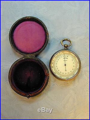 Antique 1880 French Pocket Barometer