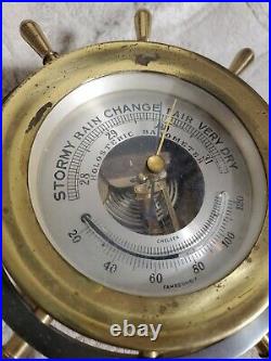 Antique 1880's Holosteric Brass Barometer France