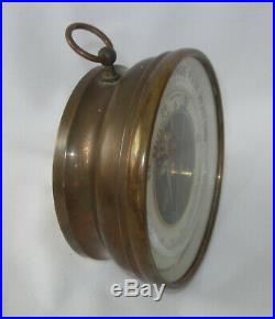 Antique 1880s NAUDET PERTUIS & HULOT Holosteric Brass Barometer France PHNB
