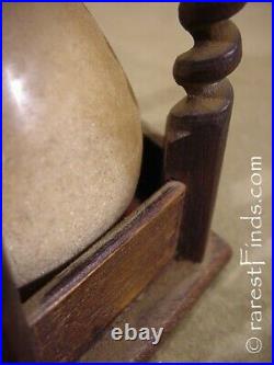 Antique 18th century double bubble bulb Sand- Hour-Glass Clepsammia Timer works
