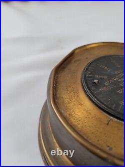 Antique 1914 Short & Mason Brass Barometer Maritime Rochester, NY