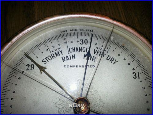 Antique 1914 Short & Mason Compensated Barometer NO RESERVE