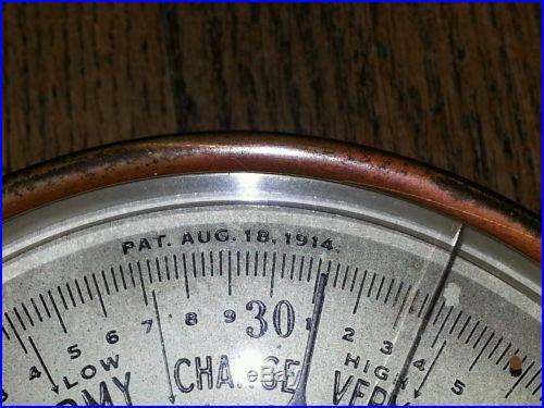 Antique 1914 Short & Mason Compensated Barometer NO RESERVE