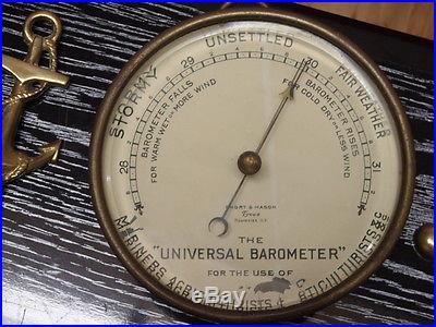 Antique 1918 Brass TYCOS Universal Barometer Mariners