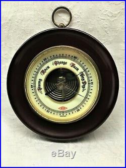 Antique 1920s German Aneroid Barometer Porcelain Face Exposed Movement Germany