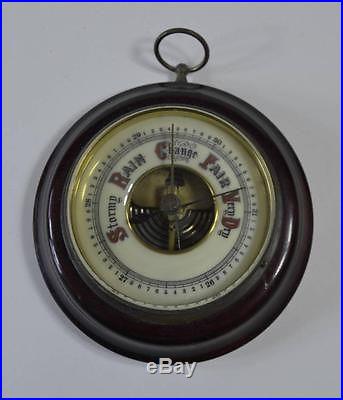 Antique 1920s German Wall Barometer #1641 Wooden Frame Enamel Dial 5 /fr