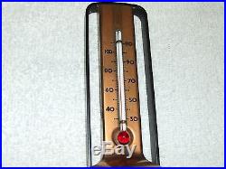 Antique 1927 Taylor Stormoguide Weather Station Deco Wall Barometer Thermometer