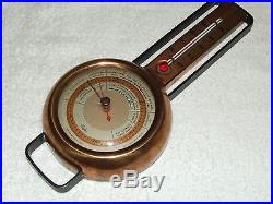 Antique 1927 Taylor Stormoguide Weather Station Deco Wall Barometer Thermometer
