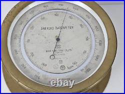 Antique 1940 WWII NIHON KISHO Japanese Brass Nautical Ship Aneroid Barometer Antique 1940 WWII NIHON KISHO Japanese Brass Nautical Ship Aneroid Barometer