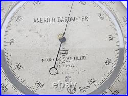 Antique 1940 WWII NIHON KISHO Japanese Brass Nautical Ship Aneroid Barometer Antique 1940 WWII NIHON KISHO Japanese Brass Nautical Ship Aneroid Barometer