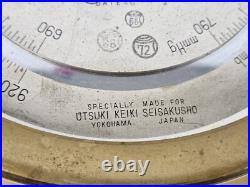 Antique 1940 WWII NIHON KISHO Japanese Brass Nautical Ship Aneroid Barometer Antique 1940 WWII NIHON KISHO Japanese Brass Nautical Ship Aneroid Barometer
