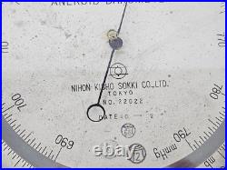 Antique 1940 WWII NIHON KISHO Japanese Brass Nautical Ship Aneroid Barometer Antique 1940 WWII NIHON KISHO Japanese Brass Nautical Ship Aneroid Barometer