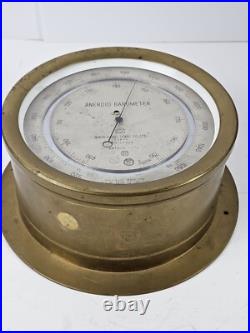 Antique 1940 WWII NIHON KISHO Japanese Brass Nautical Ship Aneroid Barometer Antique 1940 WWII NIHON KISHO Japanese Brass Nautical Ship Aneroid Barometer