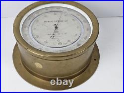 Antique 1940 WWII NIHON KISHO Japanese Brass Nautical Ship Aneroid Barometer Antique 1940 WWII NIHON KISHO Japanese Brass Nautical Ship Aneroid Barometer